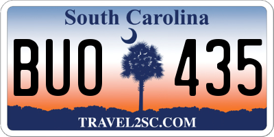 SC license plate BUO435
