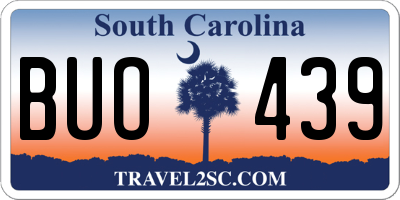 SC license plate BUO439