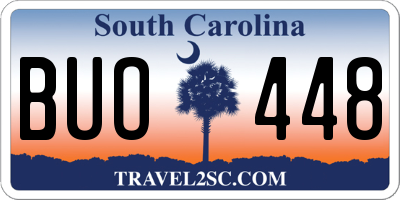 SC license plate BUO448