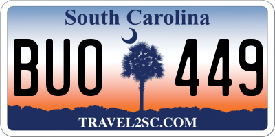 SC license plate BUO449