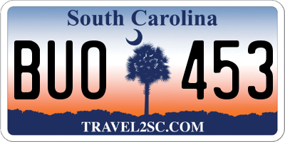 SC license plate BUO453