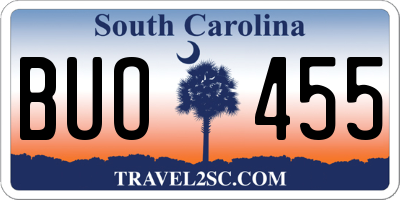 SC license plate BUO455