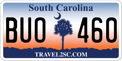 SC license plate BUO460