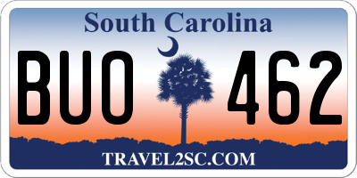 SC license plate BUO462