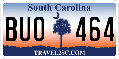 SC license plate BUO464