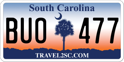 SC license plate BUO477