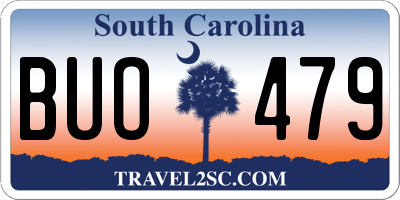SC license plate BUO479