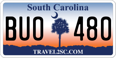 SC license plate BUO480