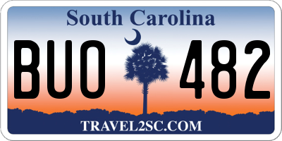SC license plate BUO482