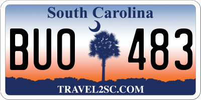 SC license plate BUO483