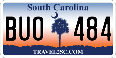 SC license plate BUO484