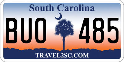 SC license plate BUO485