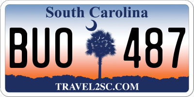 SC license plate BUO487