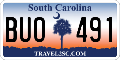 SC license plate BUO491