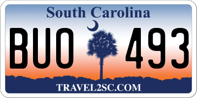 SC license plate BUO493