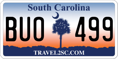 SC license plate BUO499