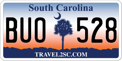 SC license plate BUO528