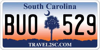 SC license plate BUO529