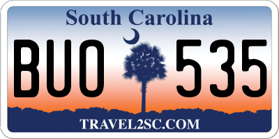 SC license plate BUO535