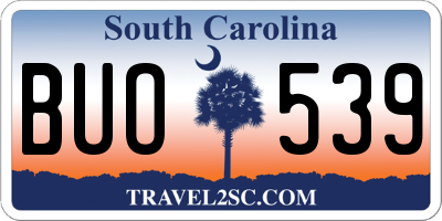 SC license plate BUO539