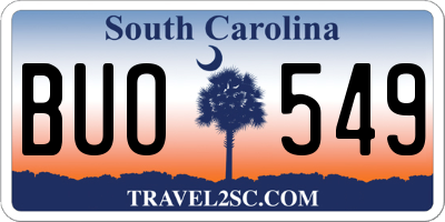SC license plate BUO549