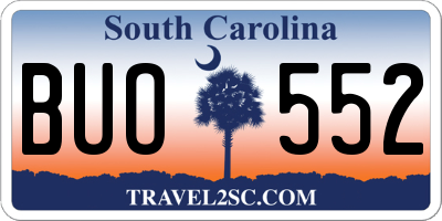 SC license plate BUO552