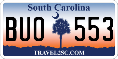 SC license plate BUO553