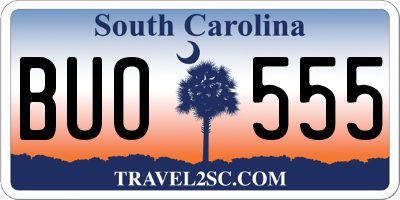 SC license plate BUO555