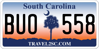 SC license plate BUO558