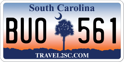 SC license plate BUO561