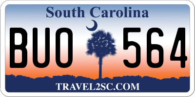 SC license plate BUO564