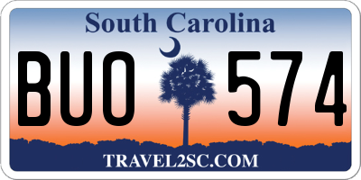 SC license plate BUO574