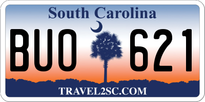 SC license plate BUO621