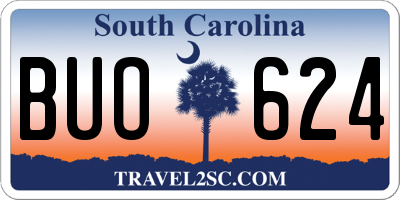 SC license plate BUO624