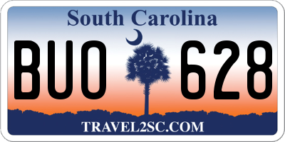 SC license plate BUO628