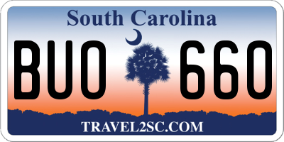 SC license plate BUO660