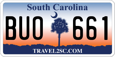 SC license plate BUO661