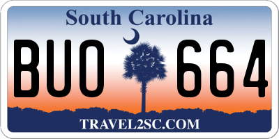 SC license plate BUO664