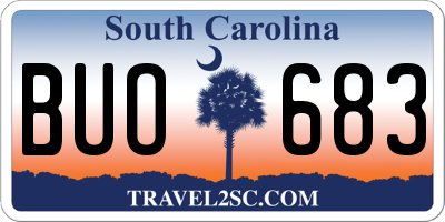 SC license plate BUO683