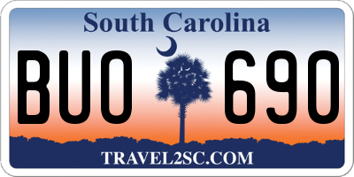 SC license plate BUO690