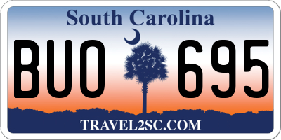SC license plate BUO695