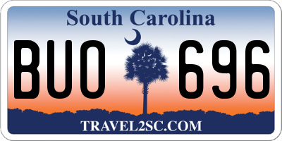 SC license plate BUO696