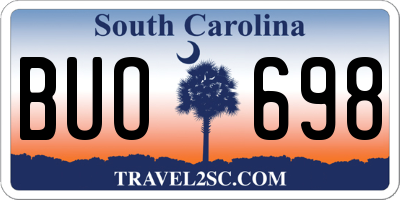 SC license plate BUO698