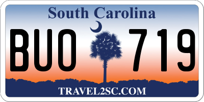 SC license plate BUO719