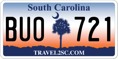 SC license plate BUO721