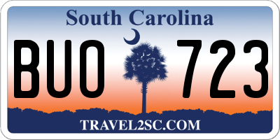 SC license plate BUO723