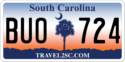 SC license plate BUO724