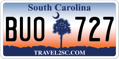 SC license plate BUO727