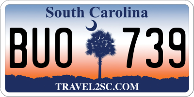 SC license plate BUO739