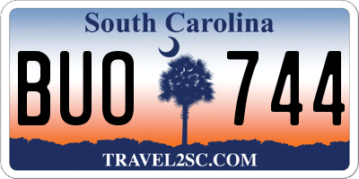 SC license plate BUO744